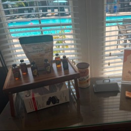 pancake mix and syrup on a table